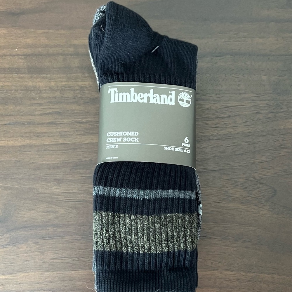 Timberland Cushioned Crew Sock - 6 Pairs